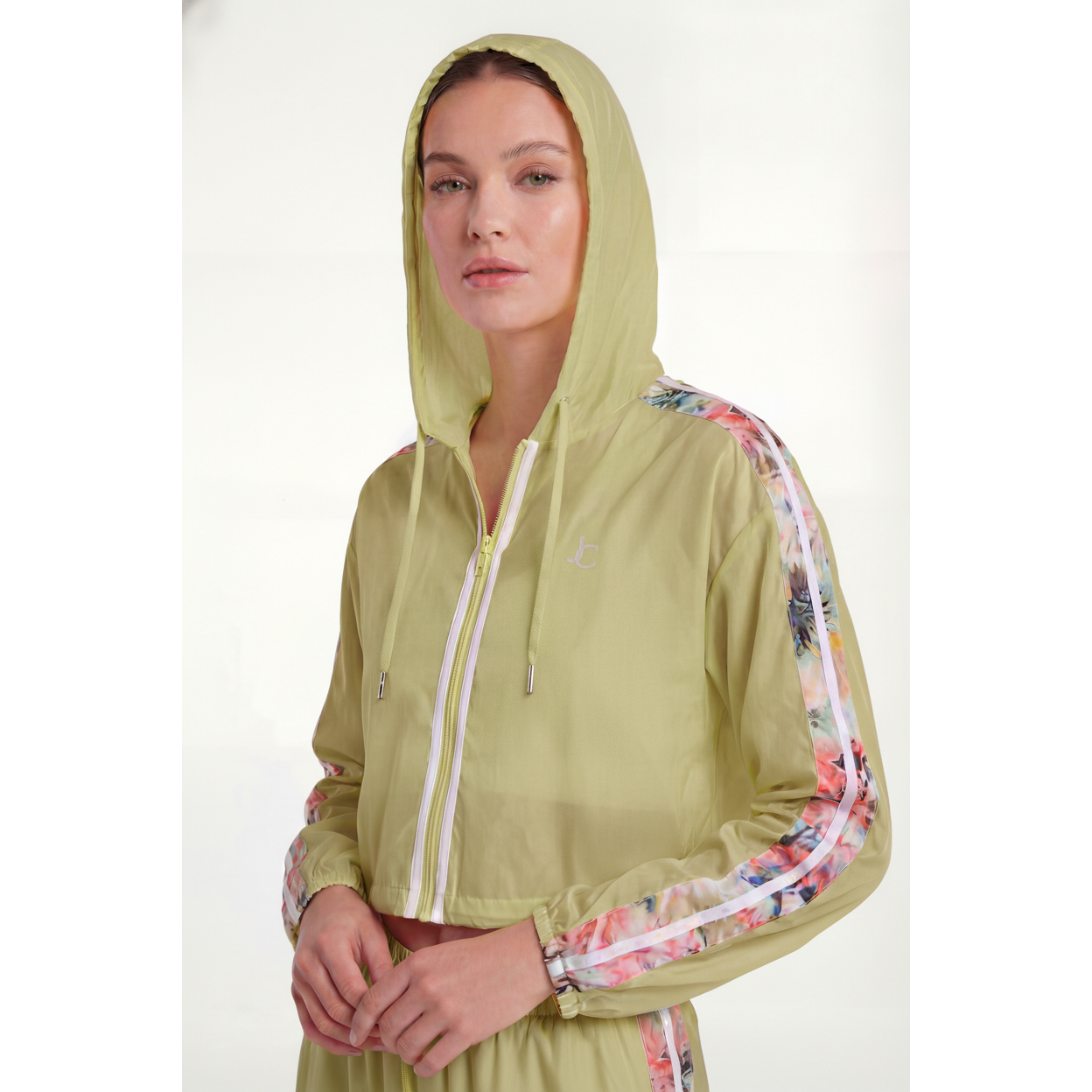 Long Sleeve Cropped Hooded Zip Front-REJUICED