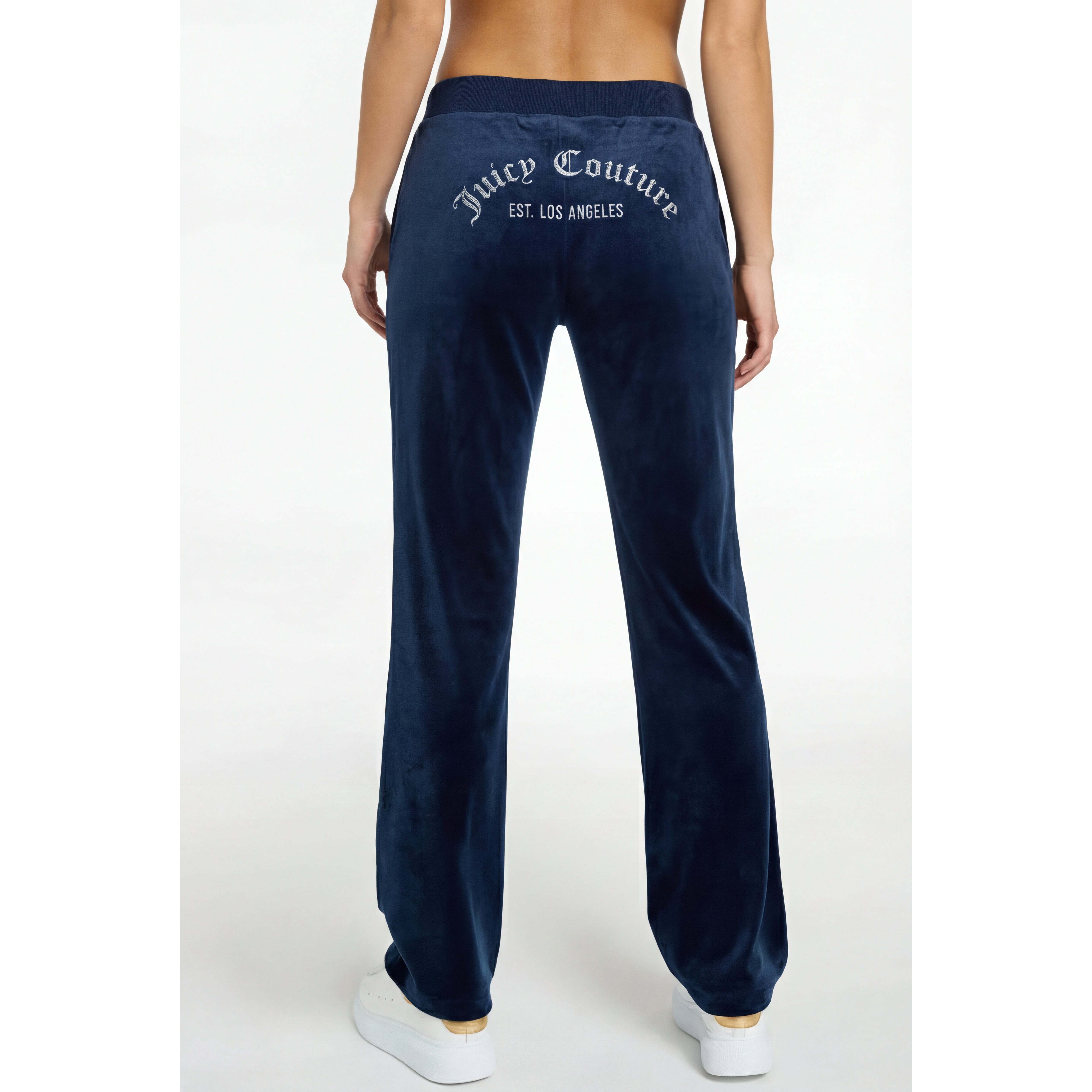 Arched Diamante Classic Velour Trackpant-REJUICED