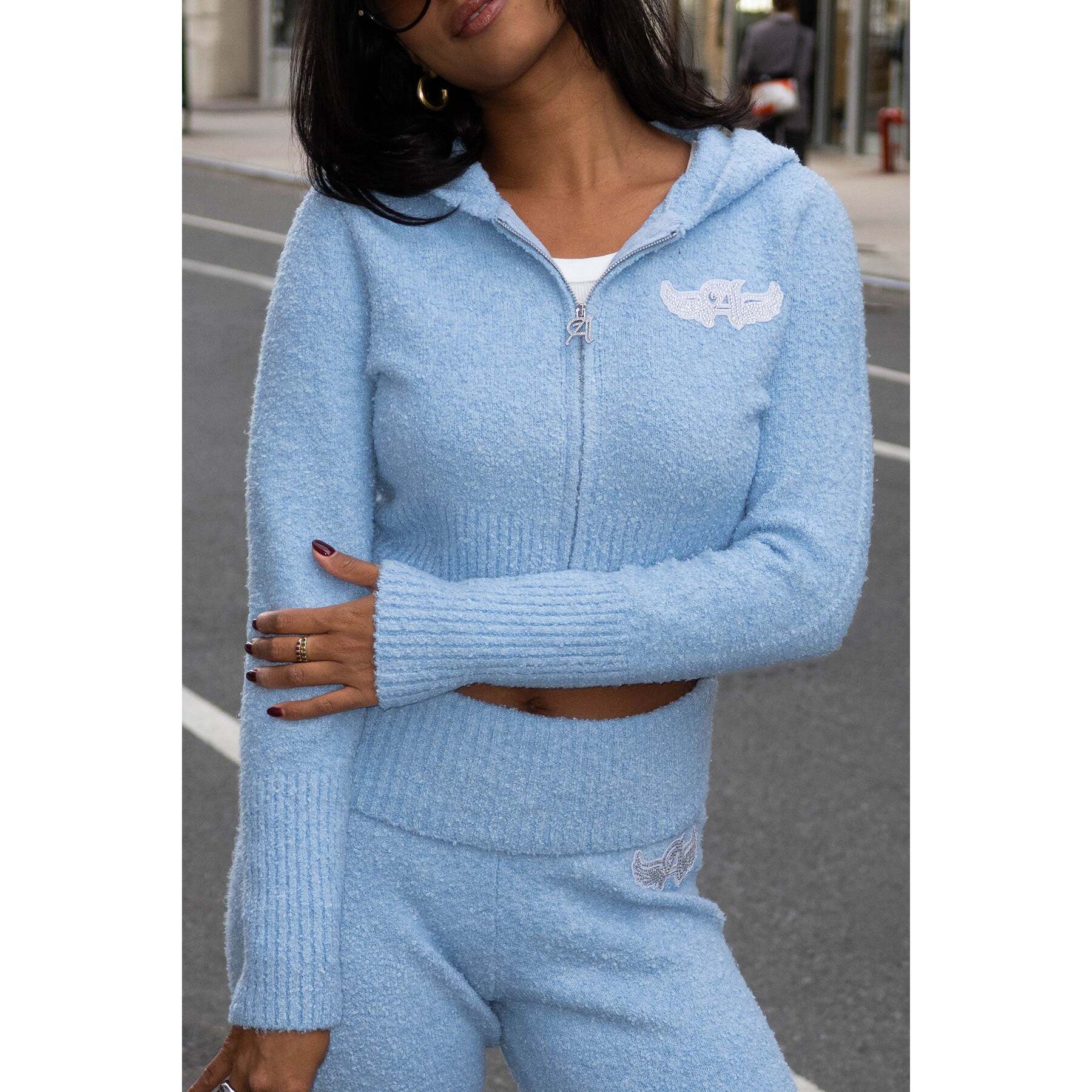 Angel Couture Knitwear Patch Hoodie