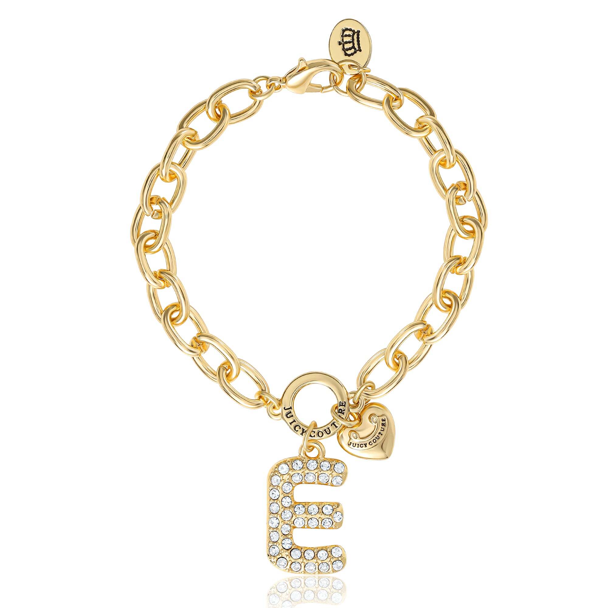 Pavé Initial Charm Bracelet, Letter E