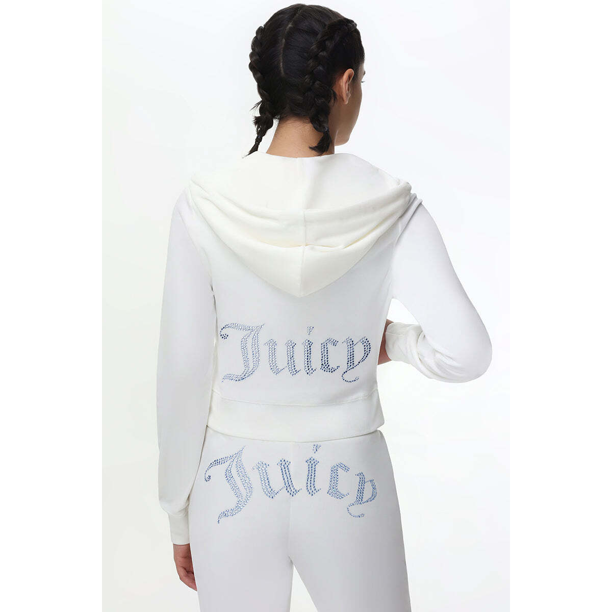 Technicolor Customizable Big Bling Velour Hoodie