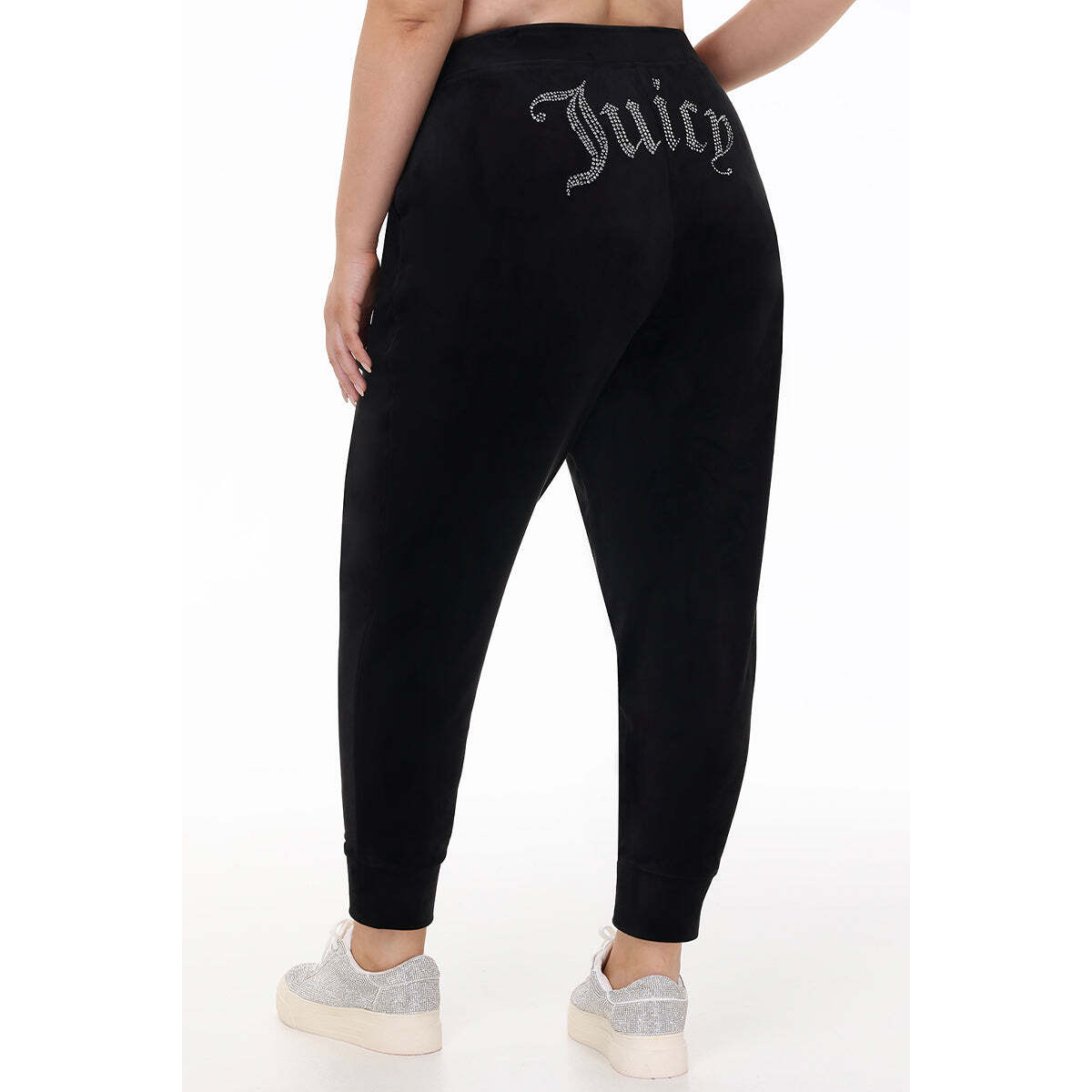 Plus-Size Big Bling Velour Jogger
