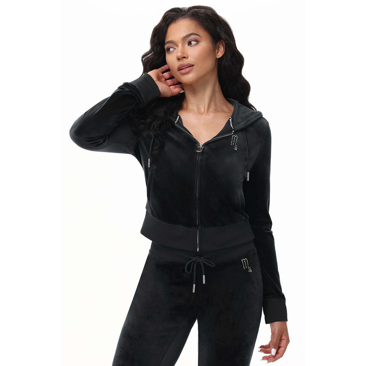 Custom Zodiac OG Big Bling Velour Hoodie