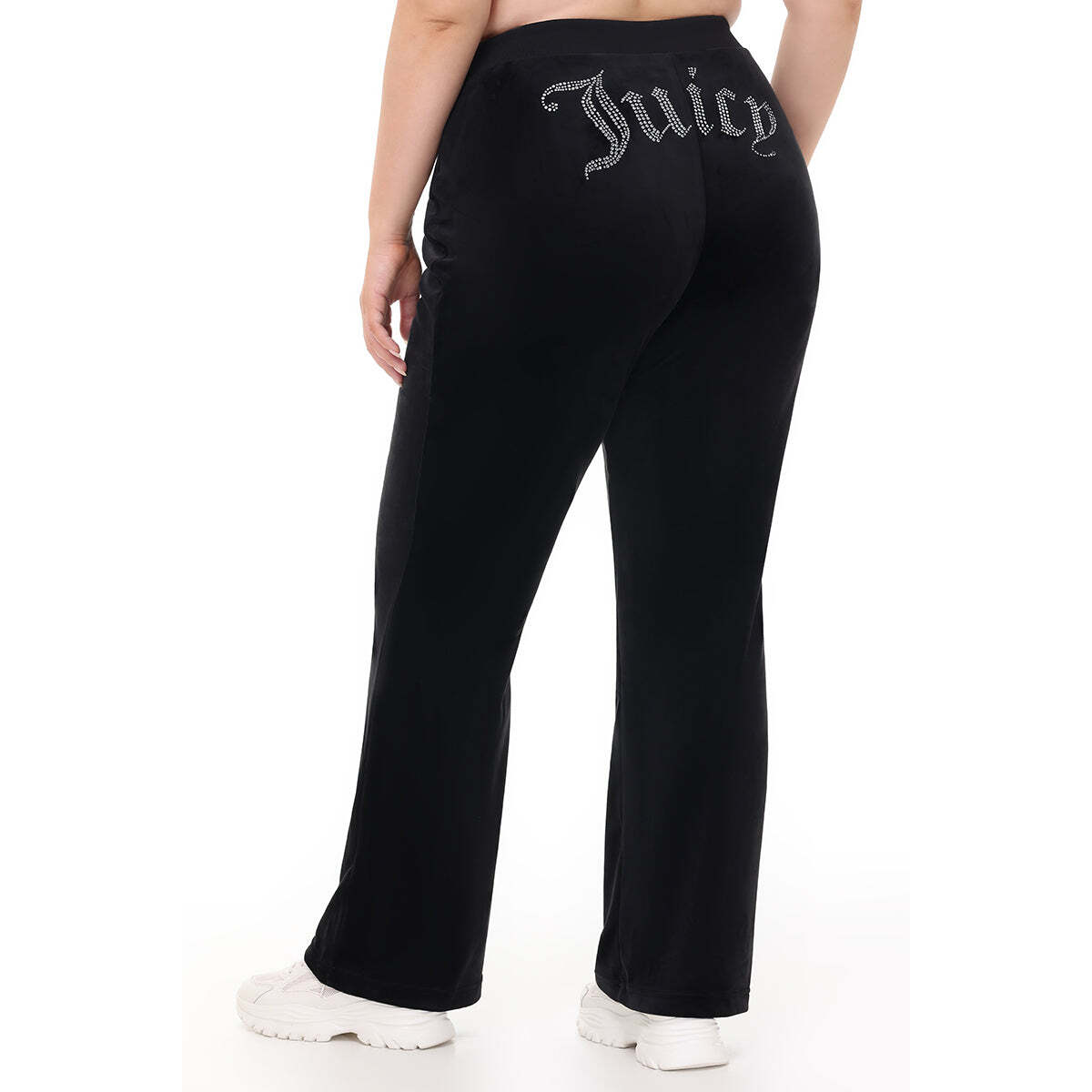 Plus-Size OG Big Bling Velour Track Pants