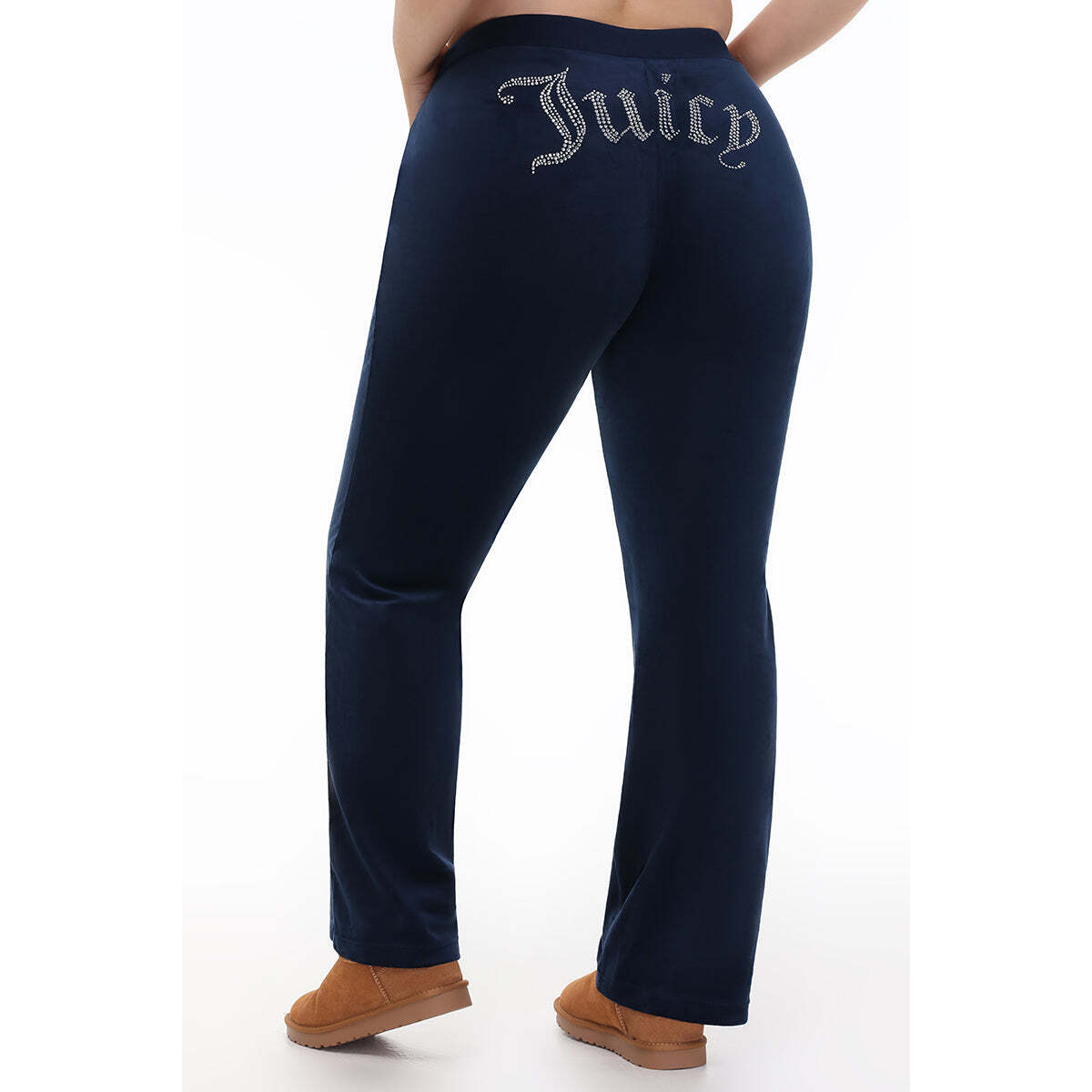 Plus-Size OG Big Bling Velour Track Pants