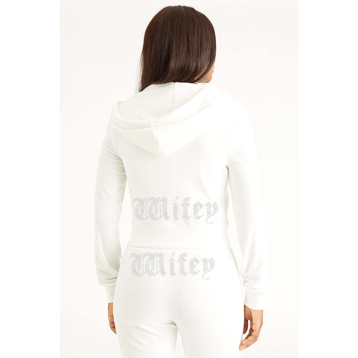 Wifey Customizable Big Bling Velour Hoodie