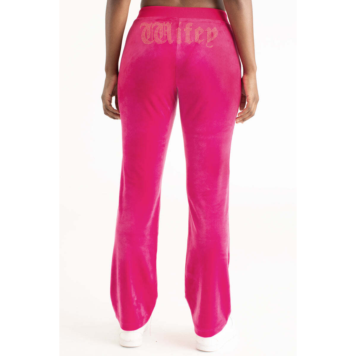 Wifey Customizable Big Bling Velour Track Pants