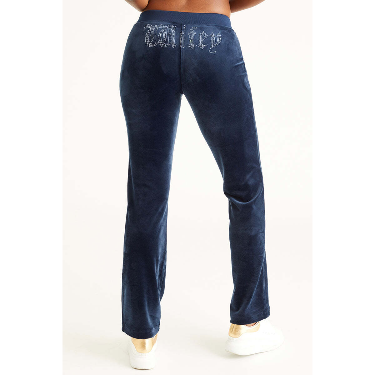 Wifey Customizable Big Bling Velour Track Pants