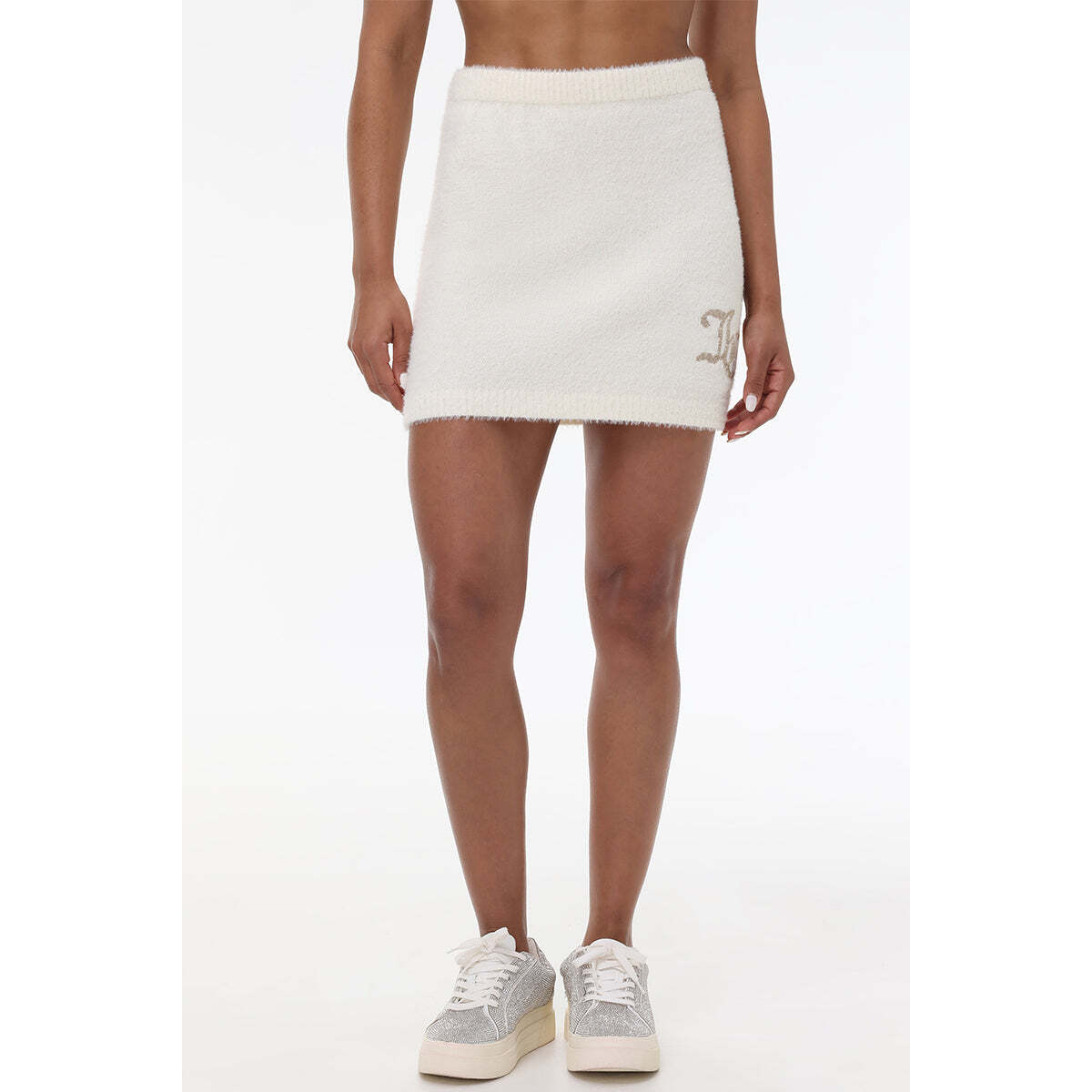 Metallic Eyelash Mini Skirt