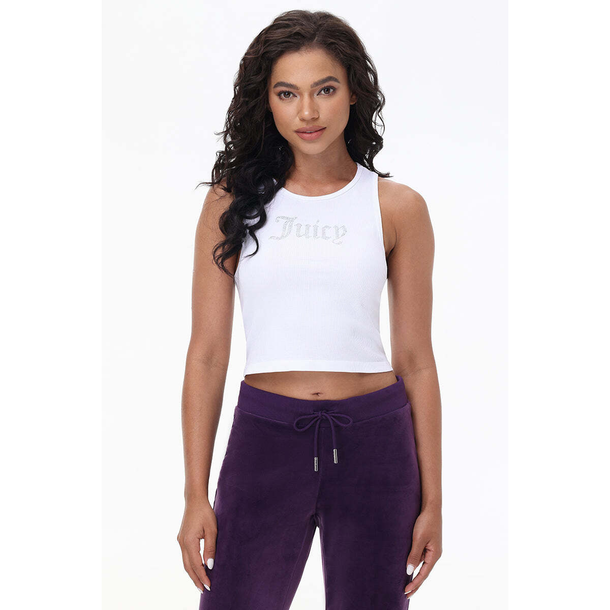 Small Bling High Neck Seamless Crop Tank