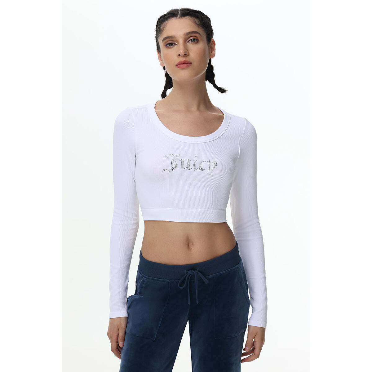 Cropped Long Sleeve Baby Tee