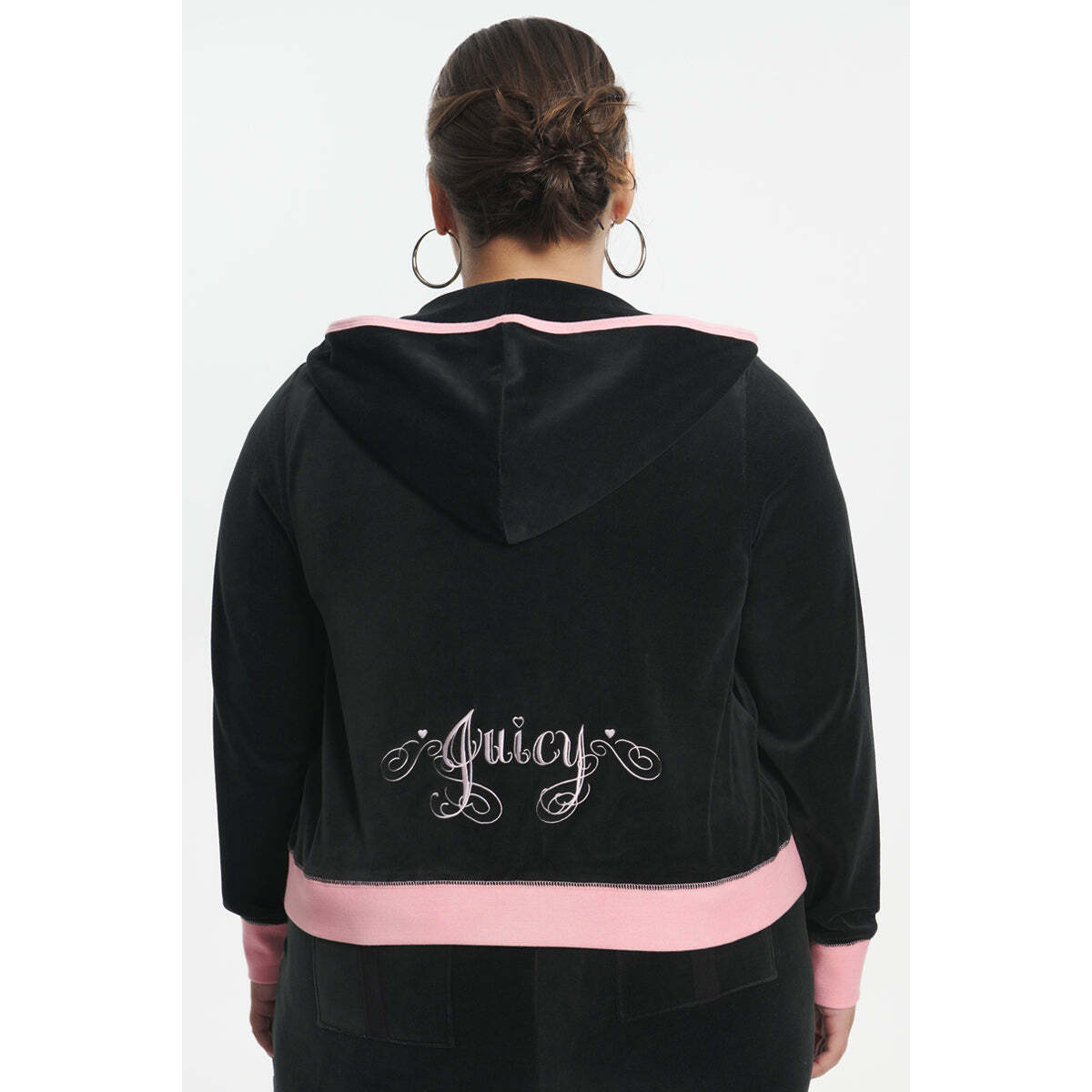 Plus-Size Sweetheart Cotton Velour Hoodie