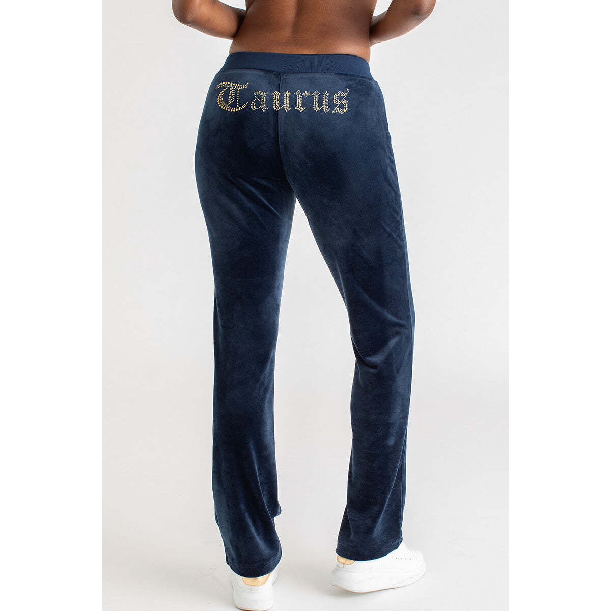 Taurus Customizable Big Bling Velour Track Pants