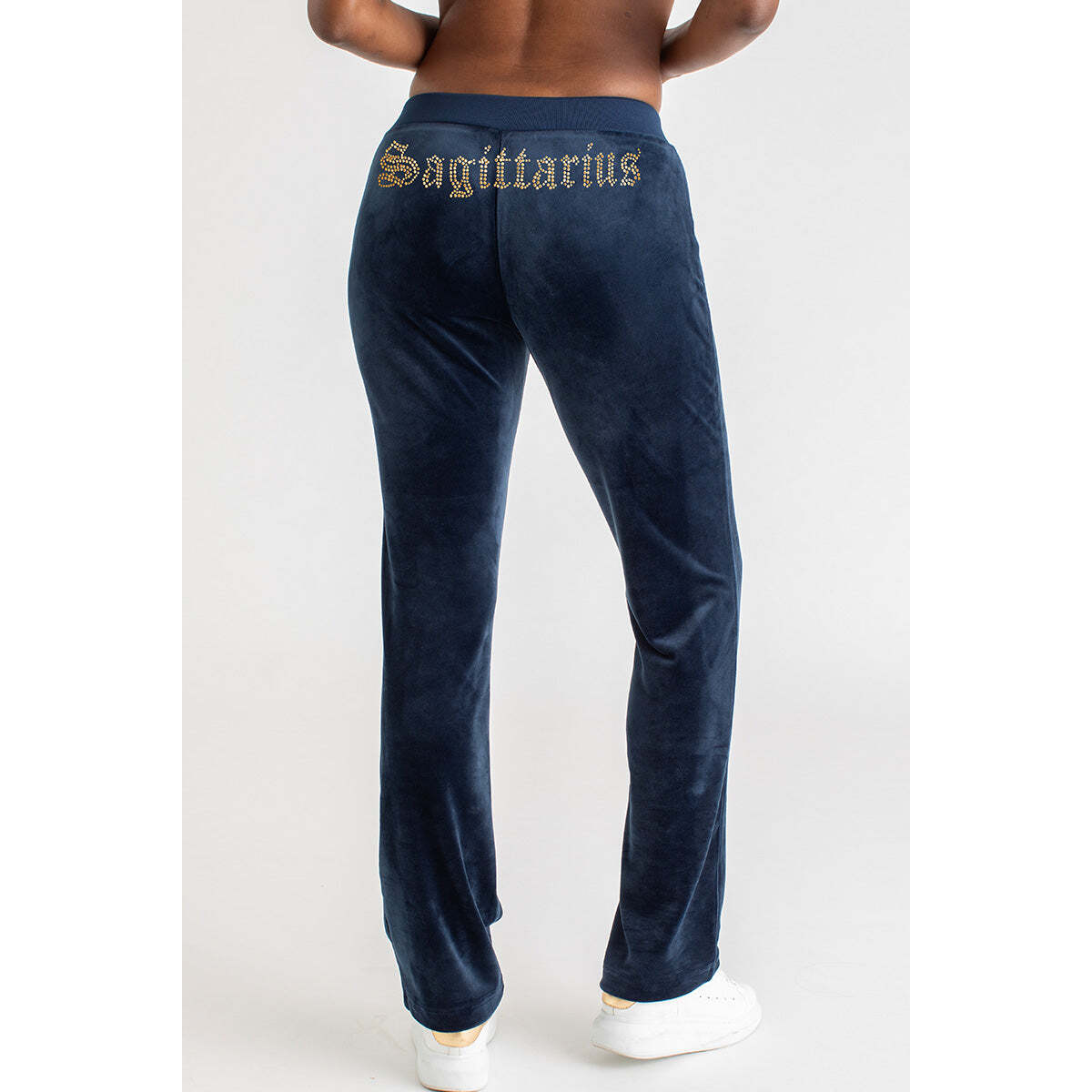 Sagittarius Customizable Big Bling Velour Track Pants