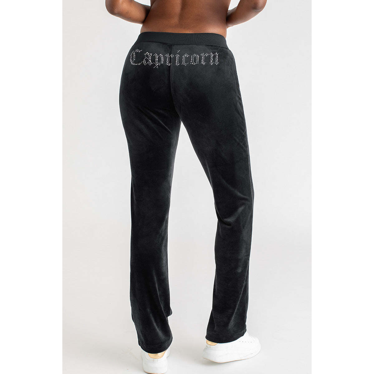 Capricorn Customizable Big Bling Velour Track Pants