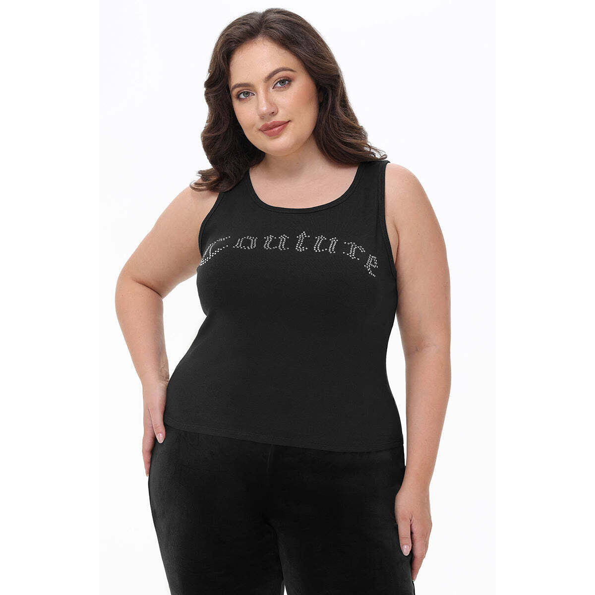 Plus-Size Big Bling Couture Tank Top