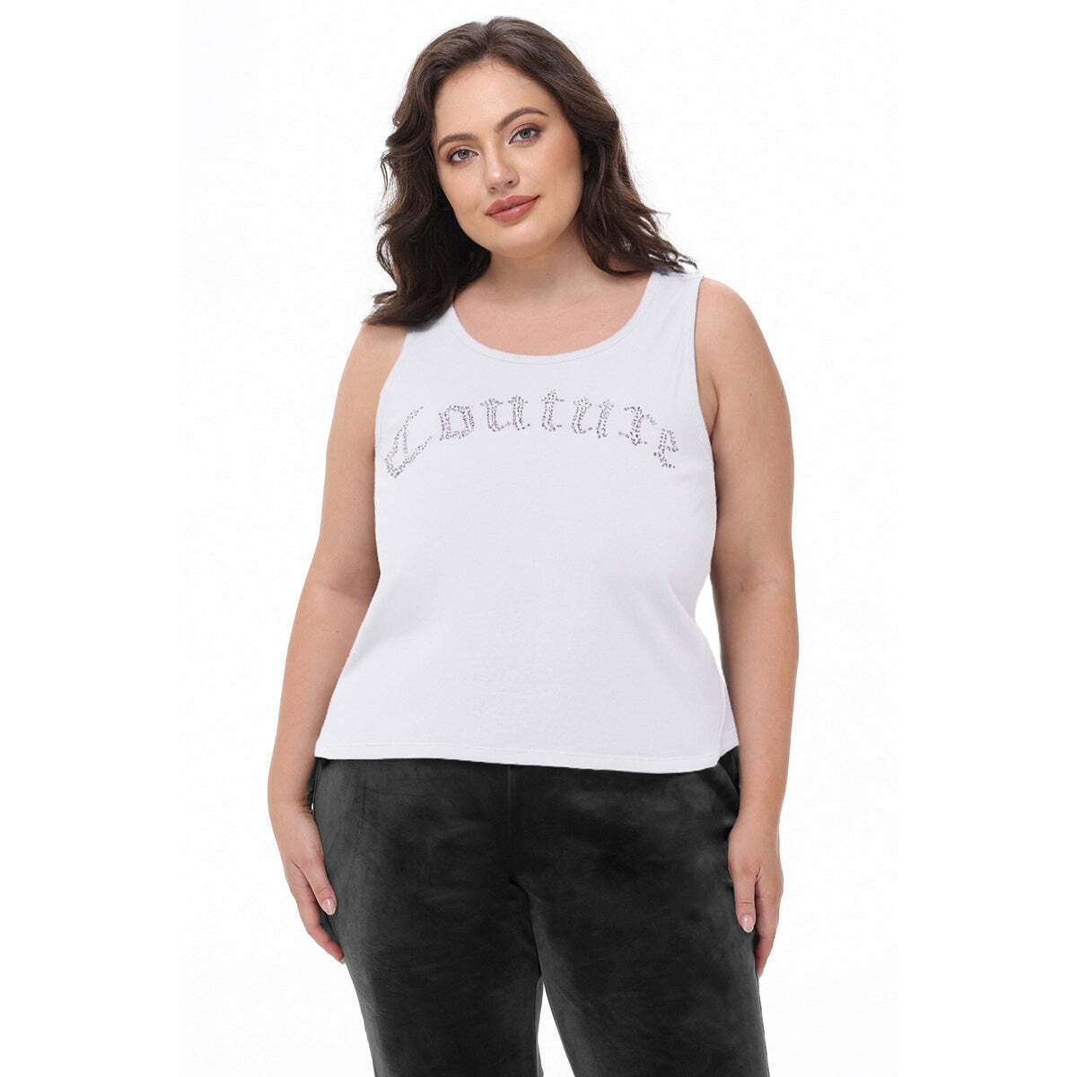 Plus-Size Big Bling Couture Tank Top