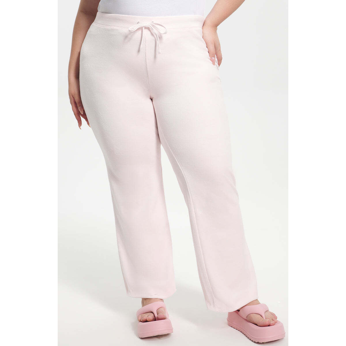 Plus-Size Classic Cotton Velour Track Pants