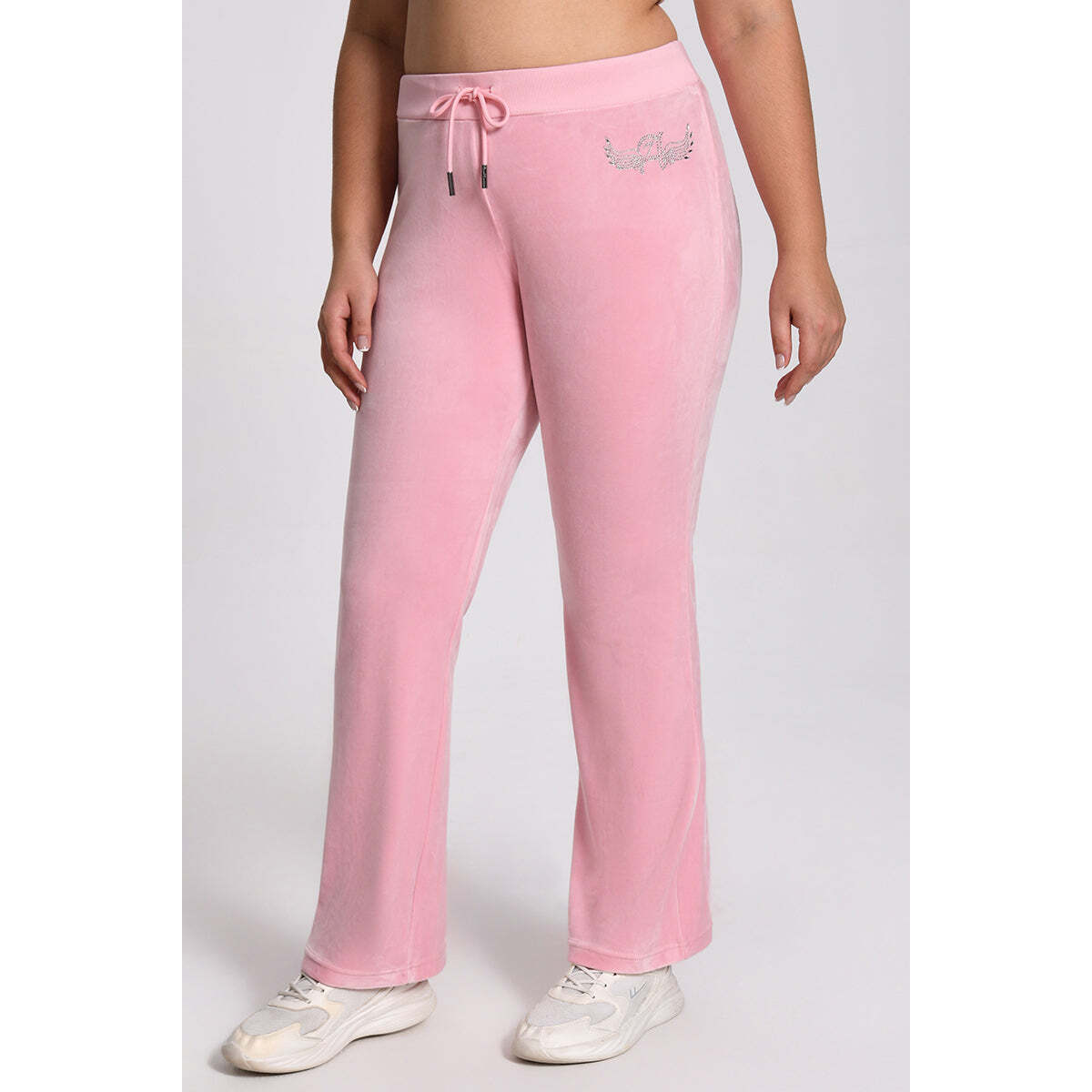 Plus-Size Angel Couture Big Bing Velour Track Pants