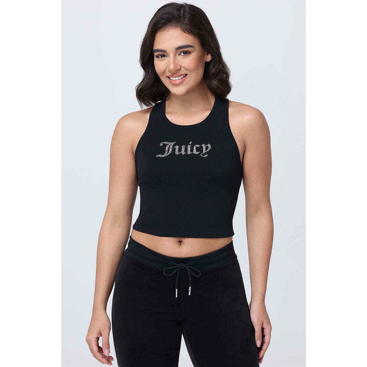 Small Bling High Neck Crop Tank