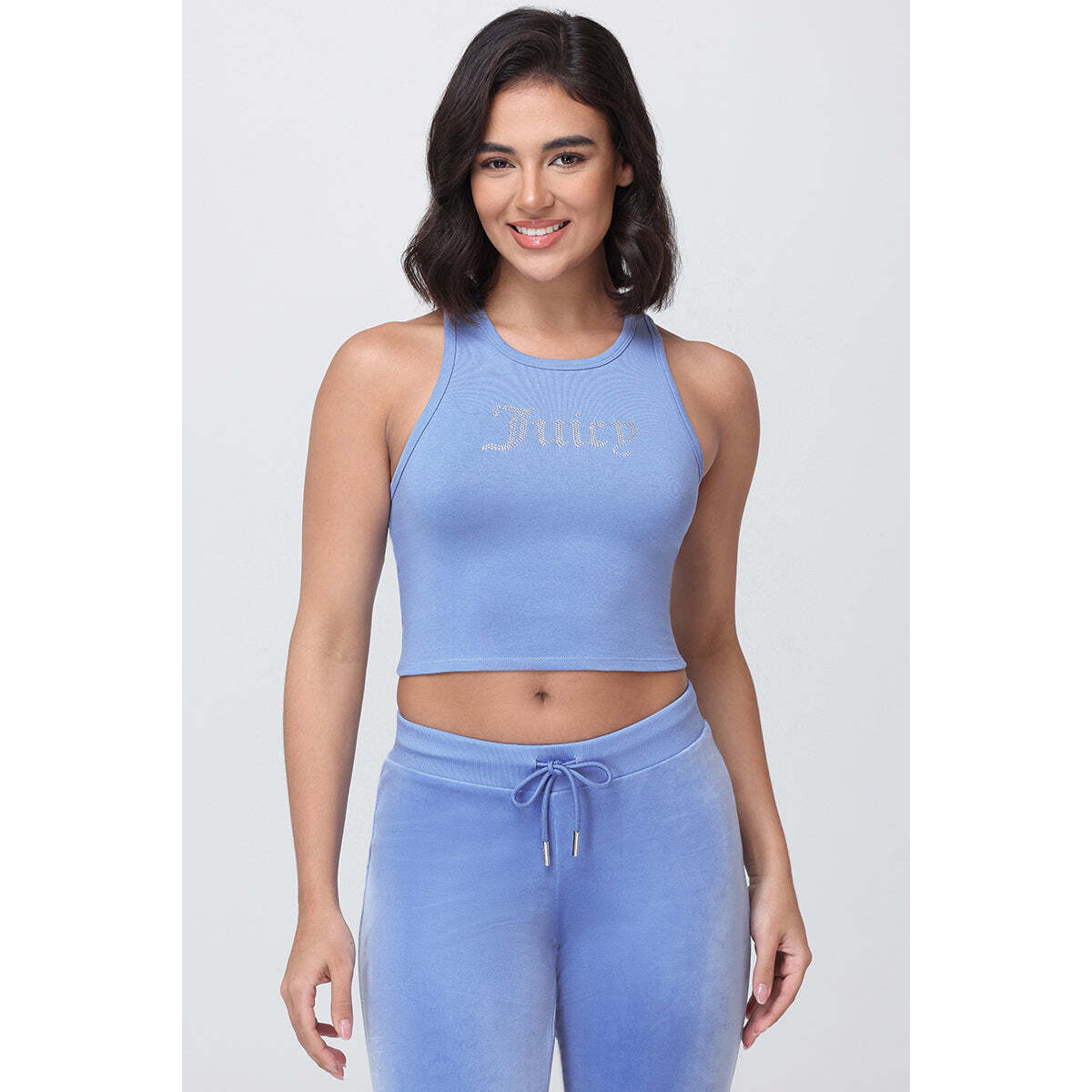 Small Bling High Neck Crop Tank