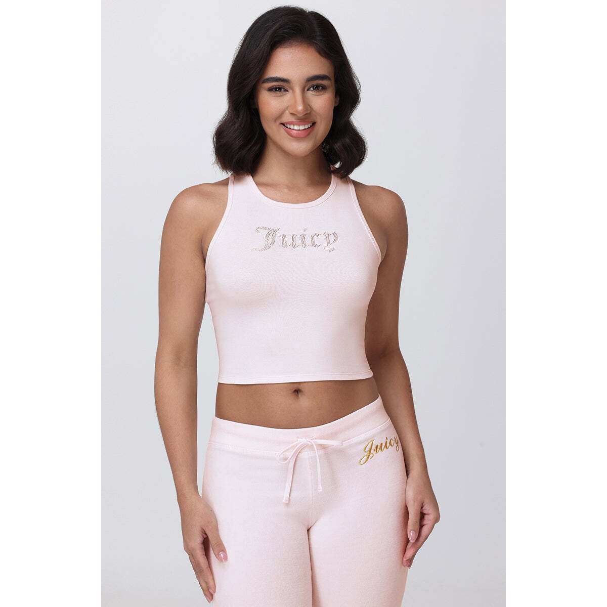 Small Bling High Neck Crop Tank