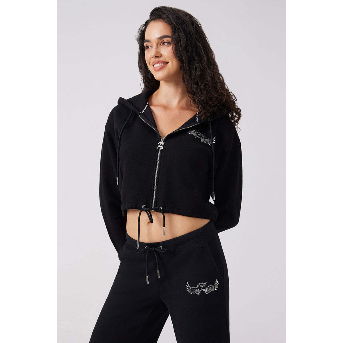 Angel Couture Cropped Fleece Hoodie