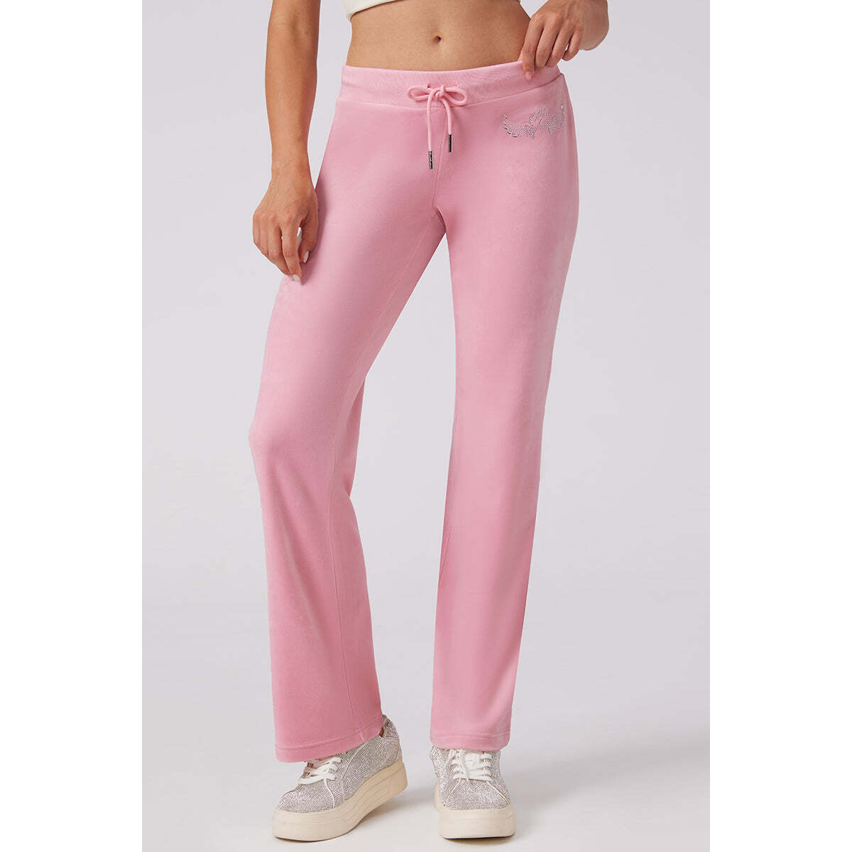 Angel Couture Big Bling Velour Track Pants