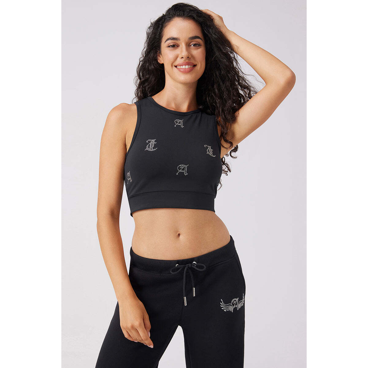 Angel Couture All Over Small Bling Crop Tank