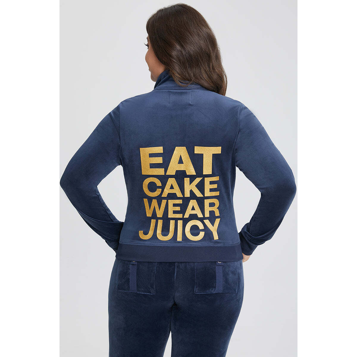 Plus-Size Eat Cake Wear Juicy Mockneck Jacket