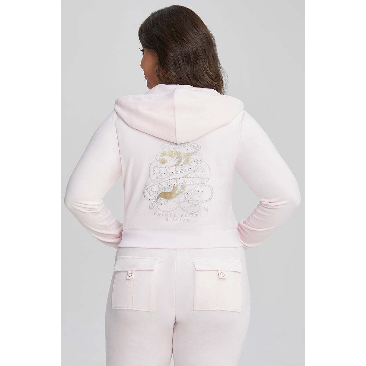 Plus-Size Thirty Flirty and Juicy Velour Hoodie