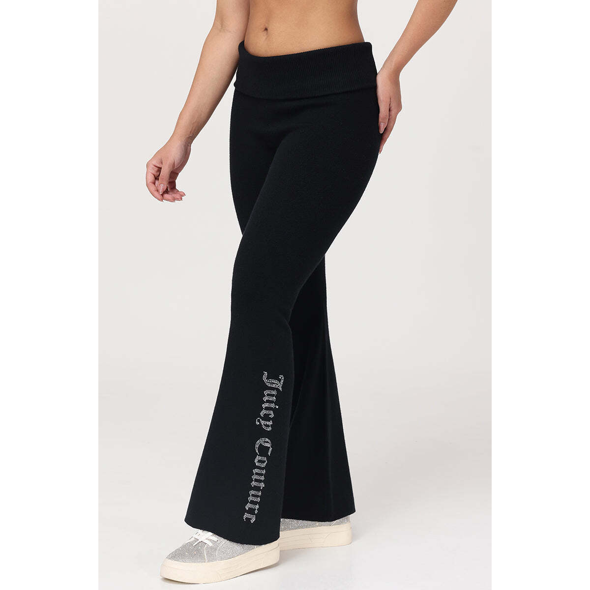 Fold Over Knit Wide Leg Pants