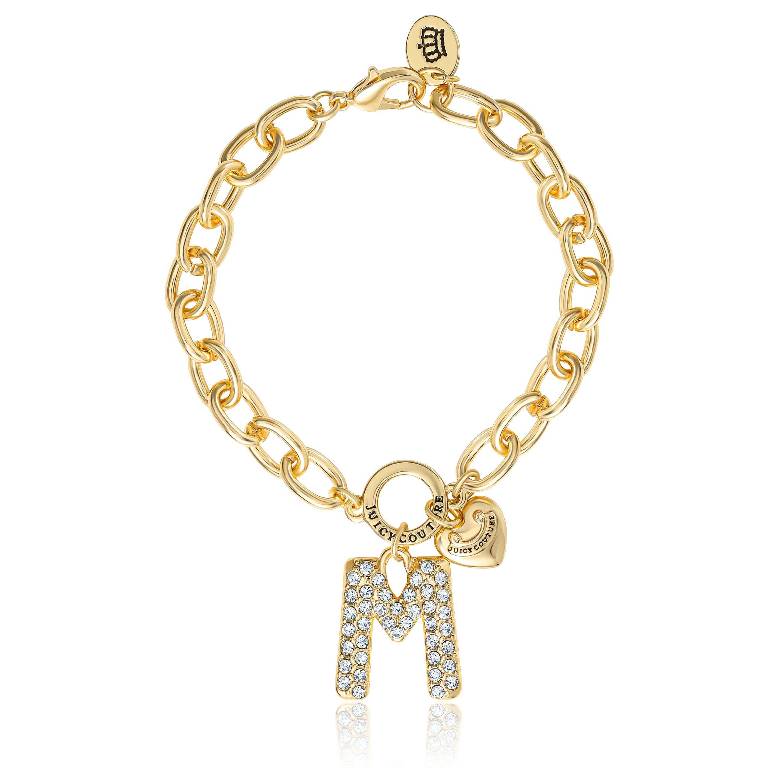 Pavé Initial Charm Bracelet, Letter M