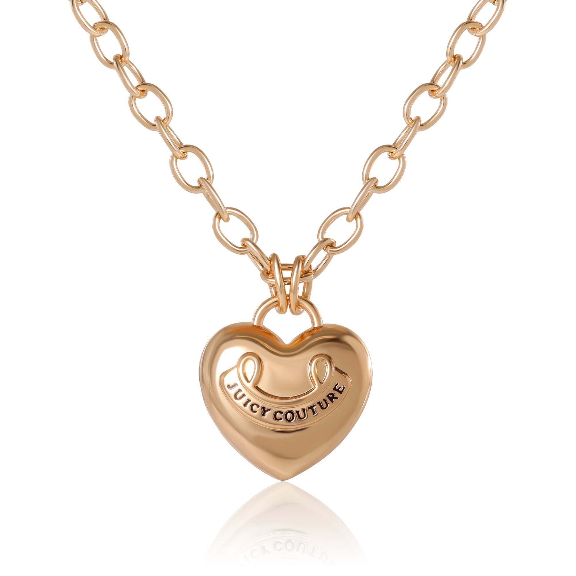 Puffed Heart Pendant Necklace