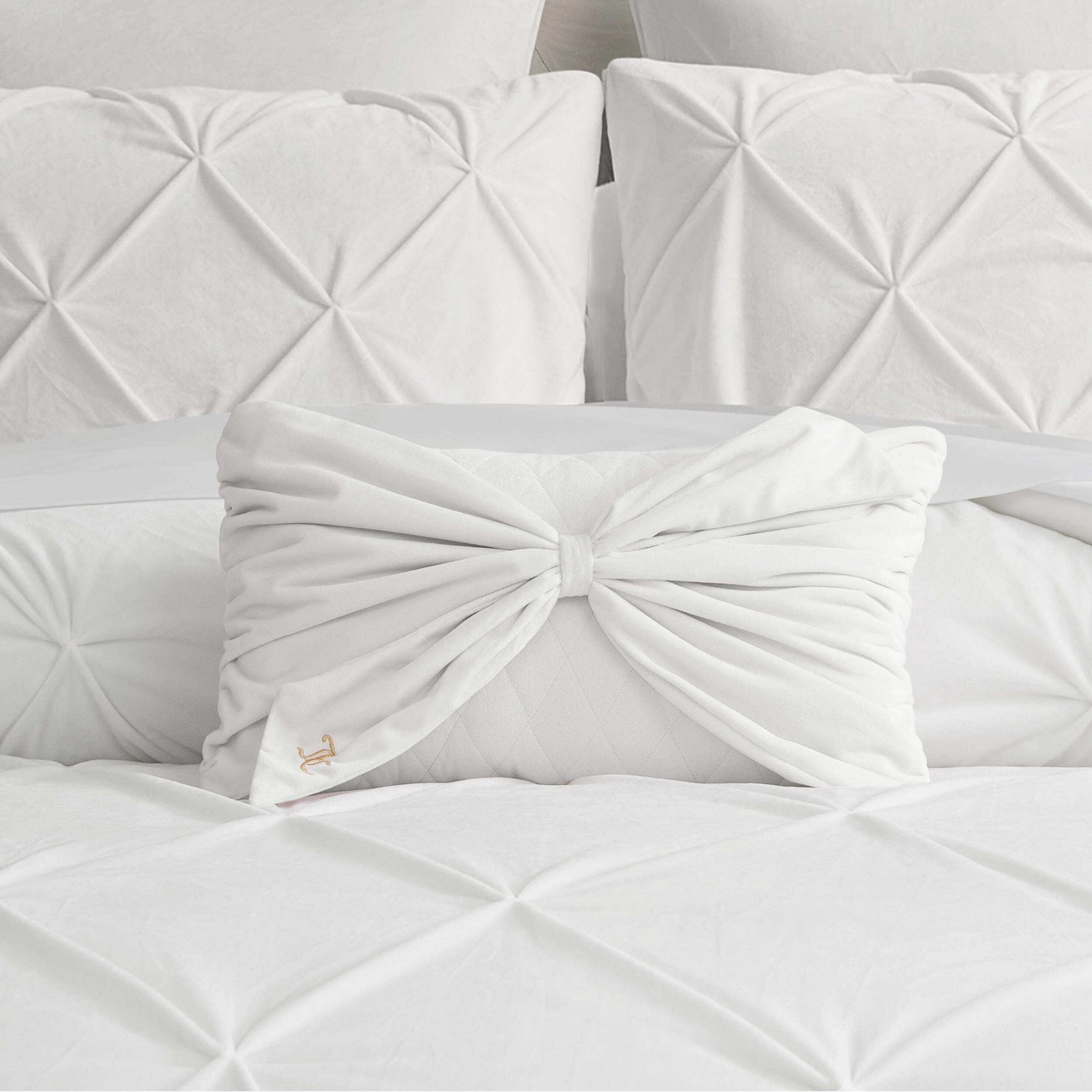 Velvet Bow Decorative Pillow