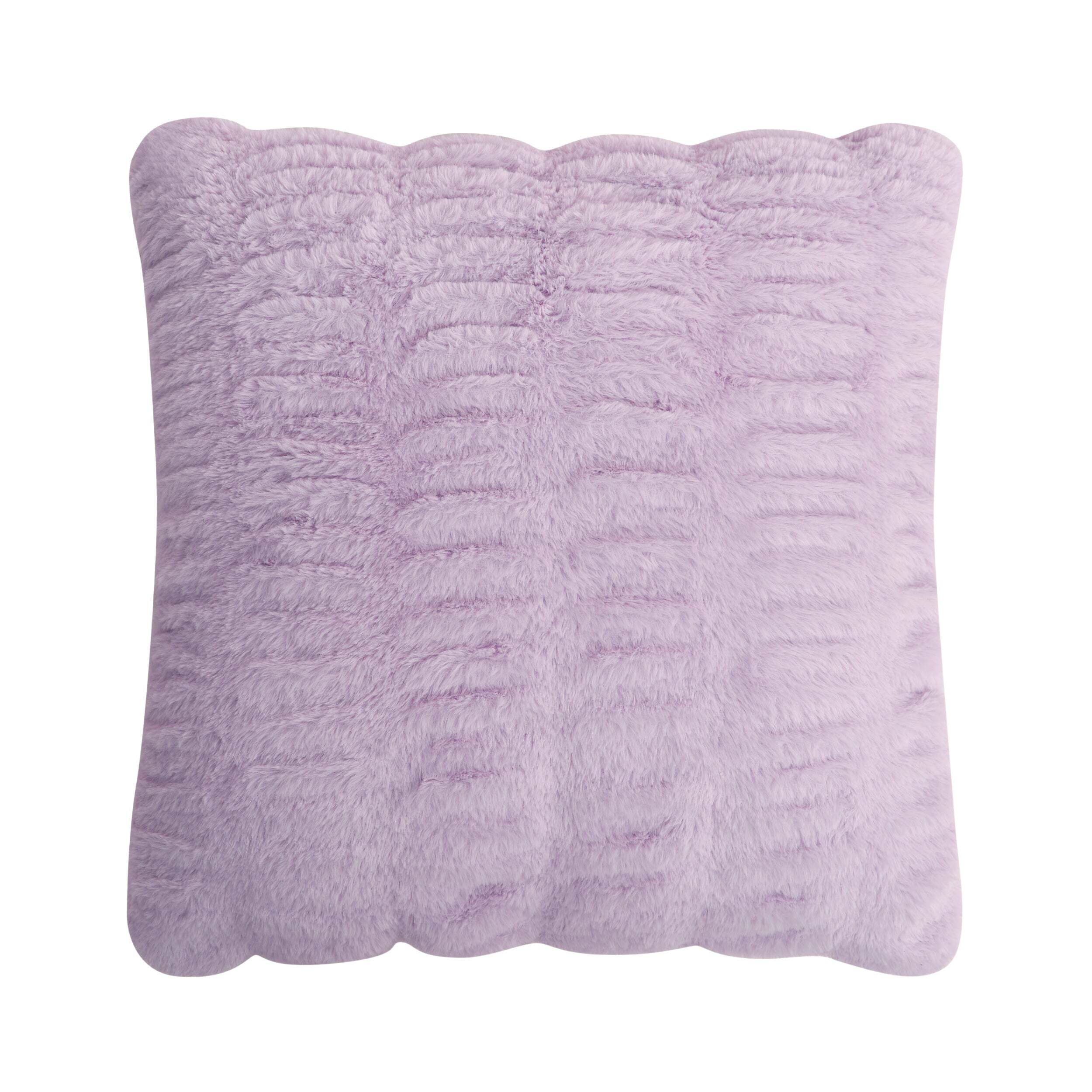 Pleated Faux Fur Decorative Pillow