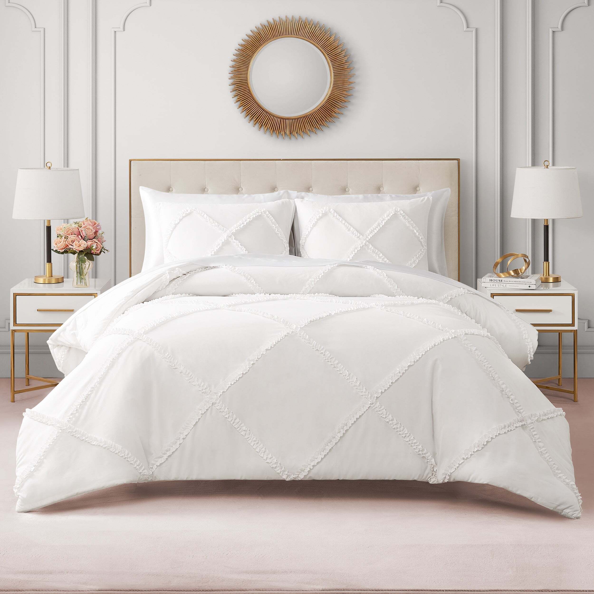Diamond Ruffle Comforter Set