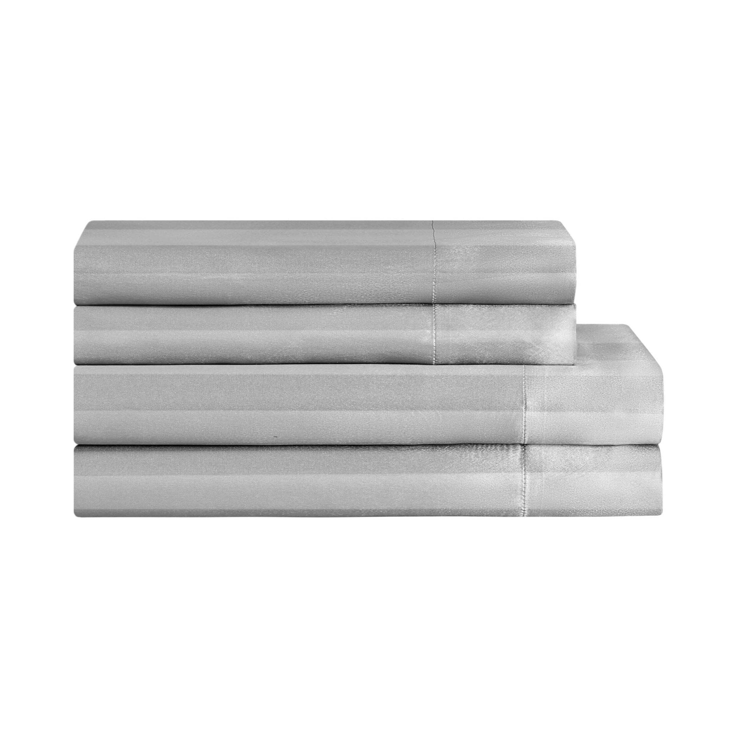 Damask Stripe Satin Sheet Set