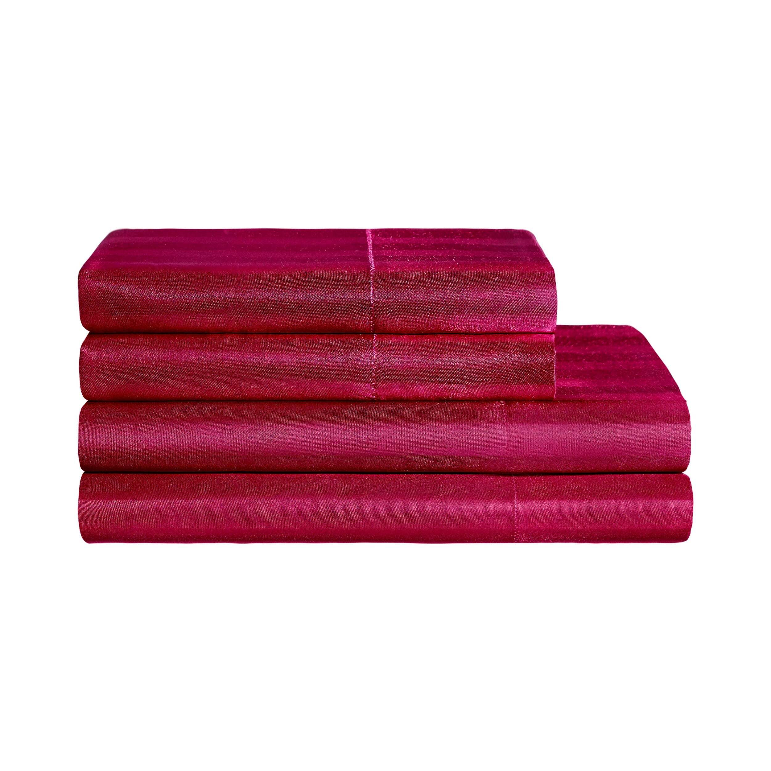 Damask Stripe Satin Sheet Set