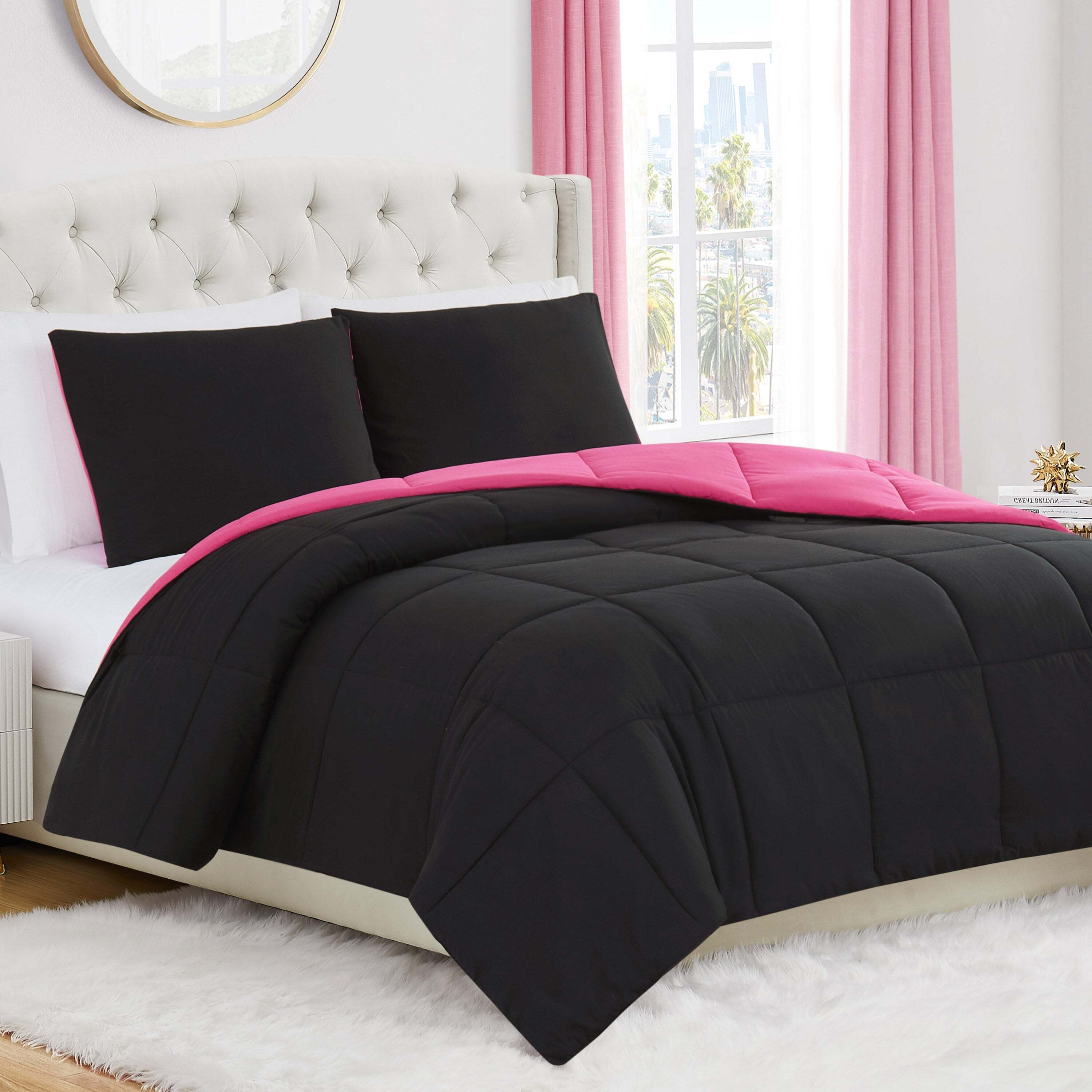 Box Stitch Reversible Comforter Set
