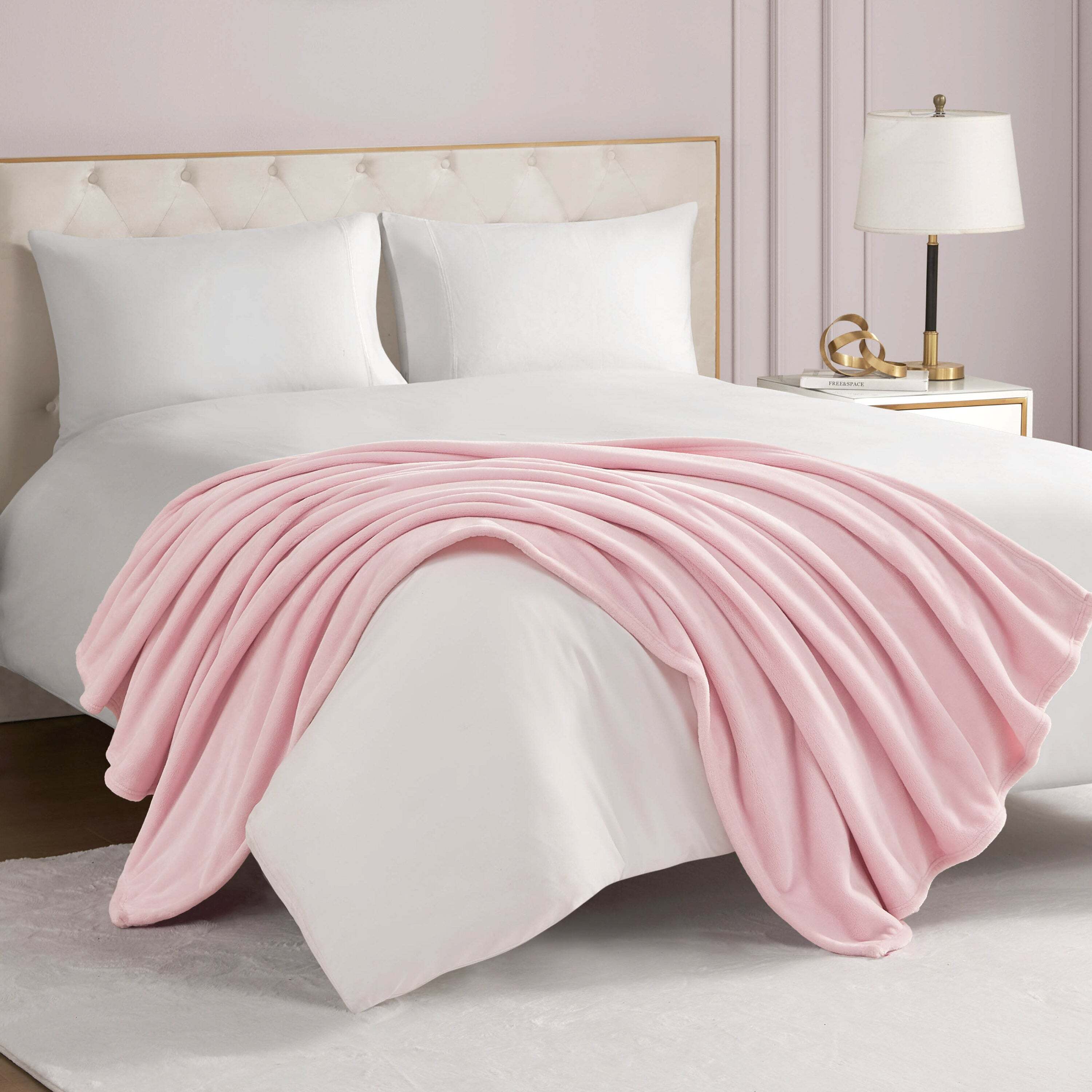 Solid Plush Throw Blanket