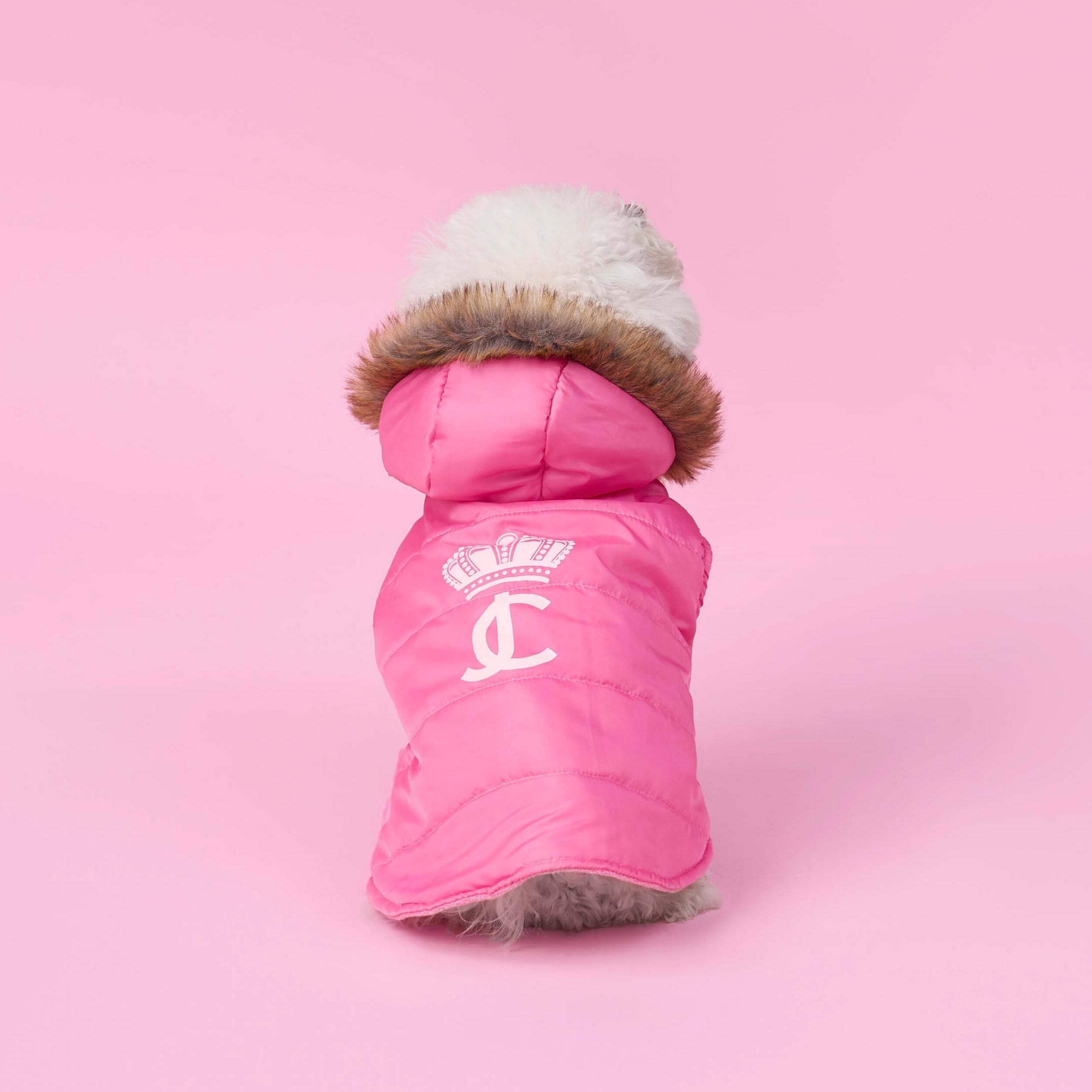 Pet Faux Fur Hooded Jacket