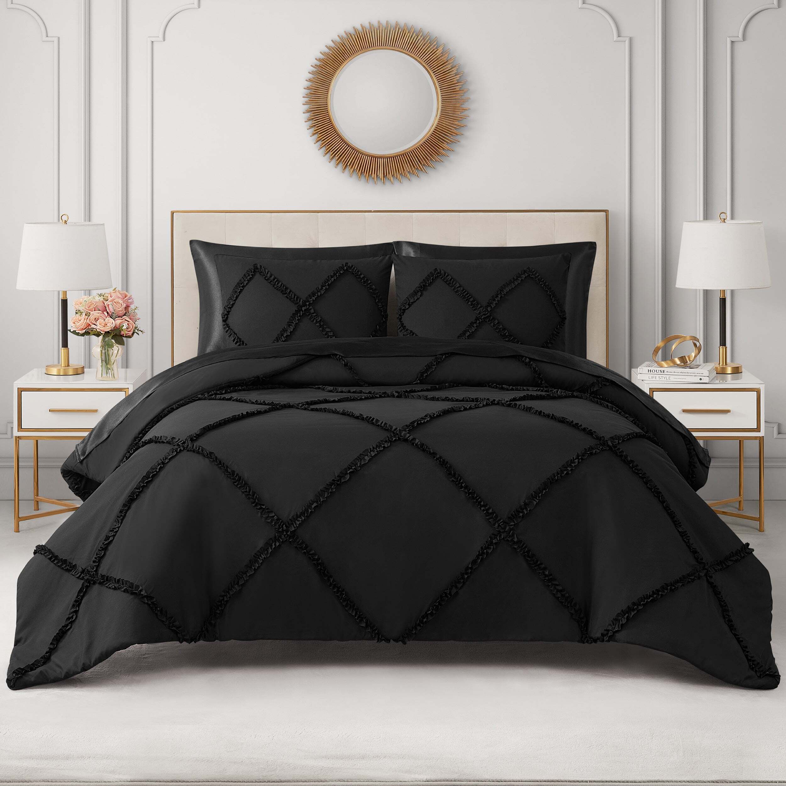 Diamond Ruffle Comforter Set