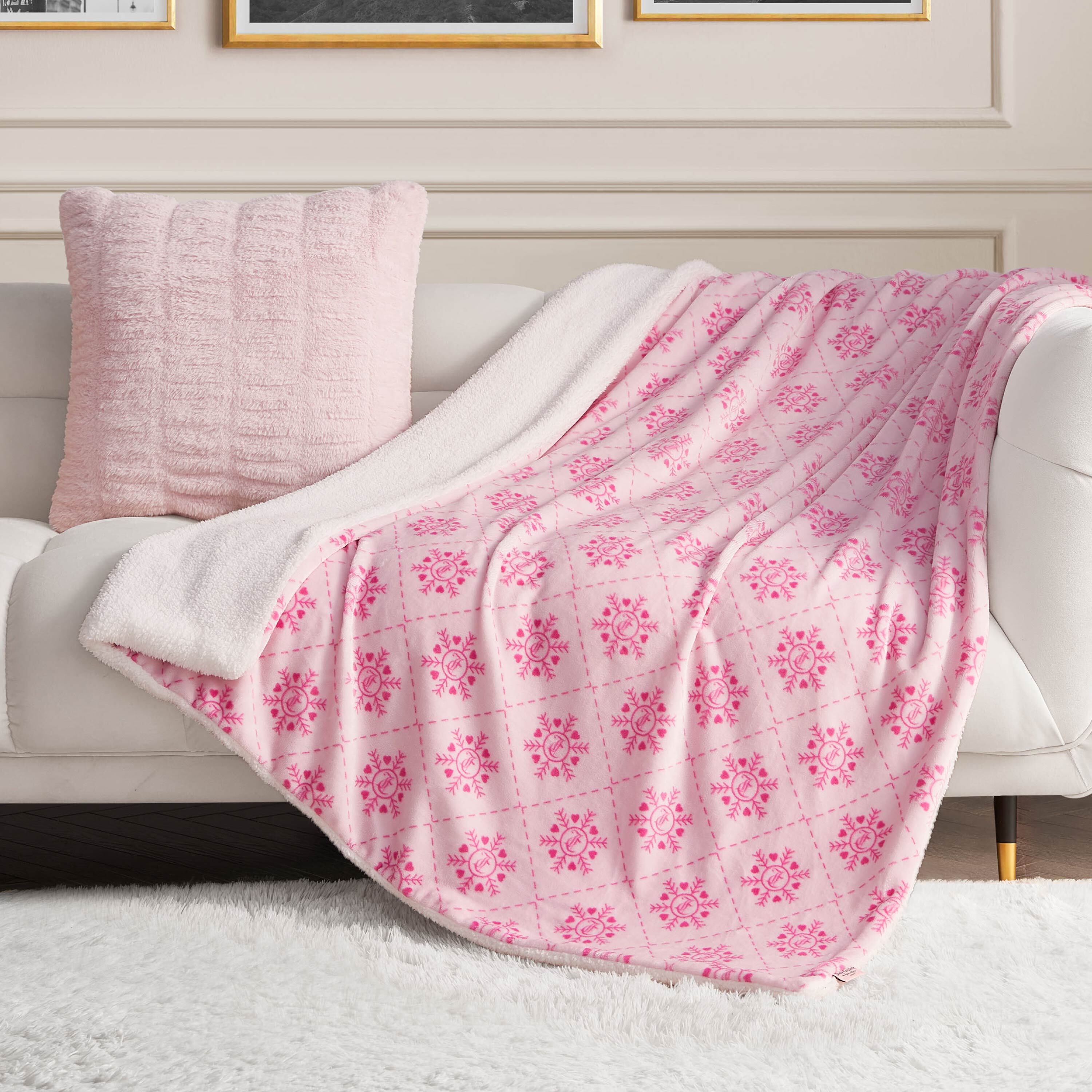 Plush Reversible Sherpa Throw Blanket