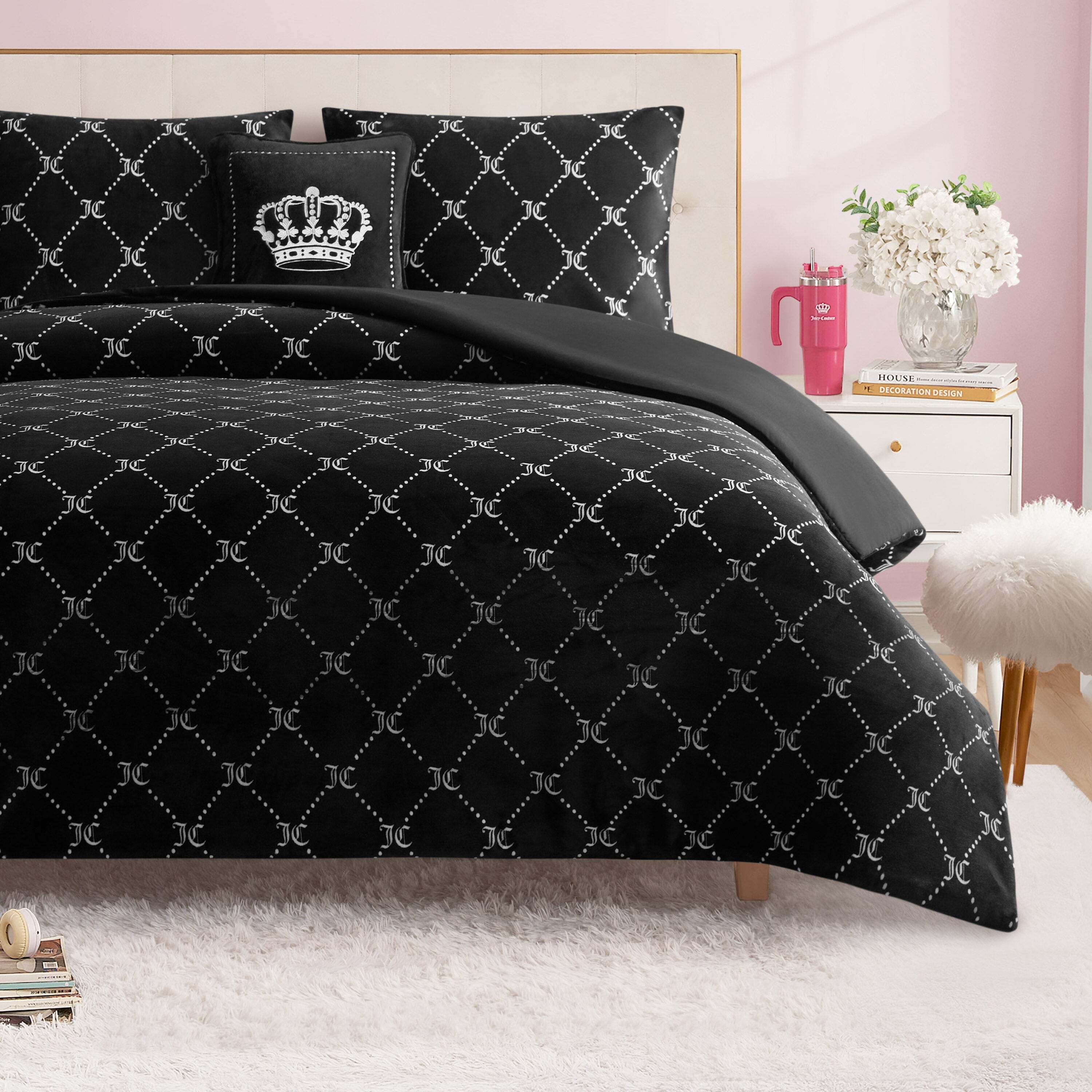 Plush Trellis Link Reversible Comforter Set