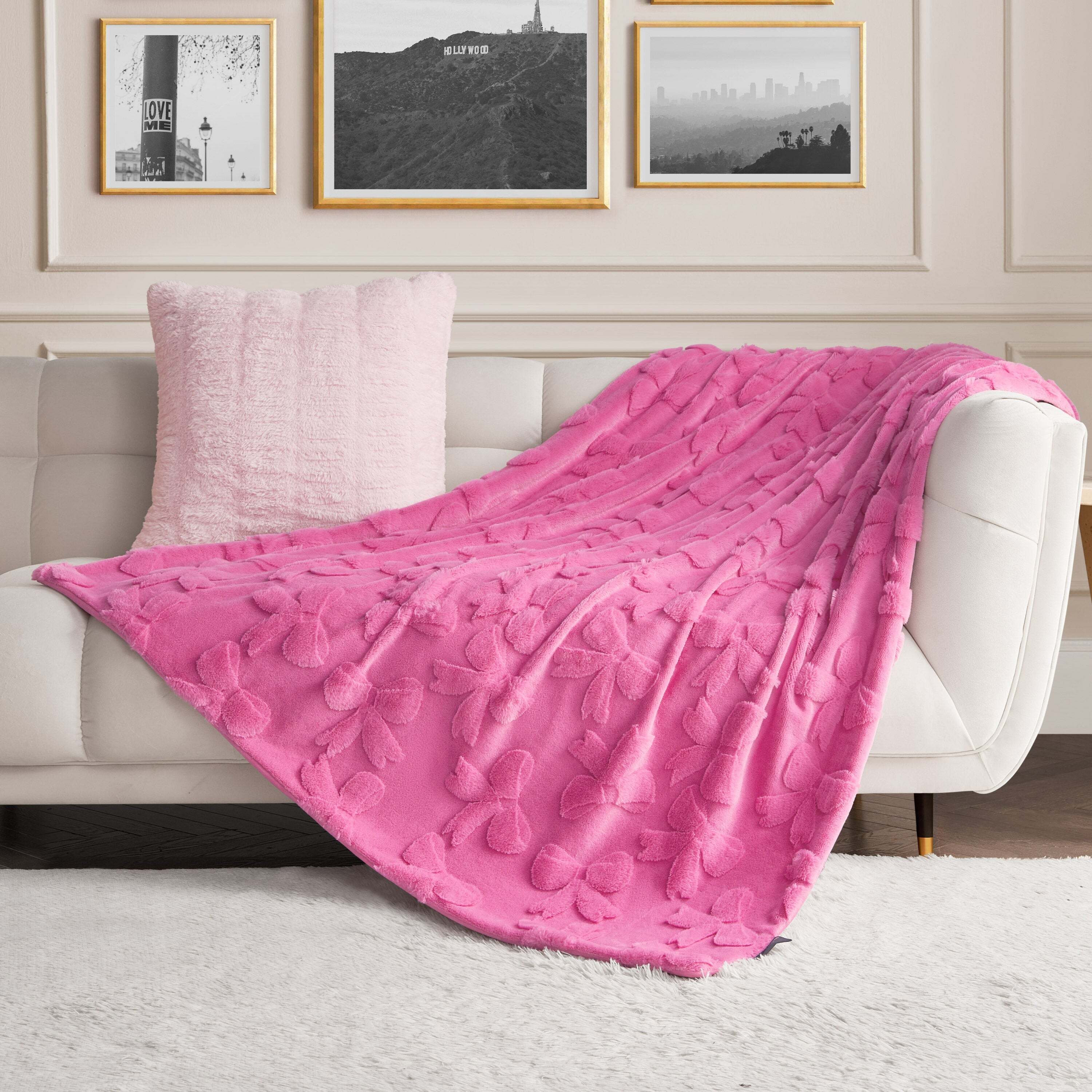 3D Faux Fur Throw Blanket